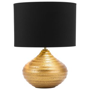 Lámpara de mesa kuban cerámica dorado