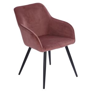 Silla vintage de terciopelo rosa gisele