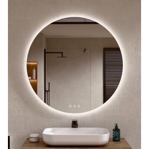 Espejo baño redondo LED regulable antivaho ø 100 bellobath