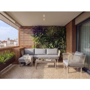 Conjunto de jardín blanco crema cremona