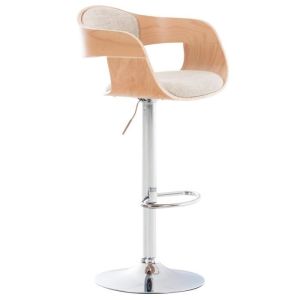 Taburete de bar moderno - tela beige - 88-102 cm