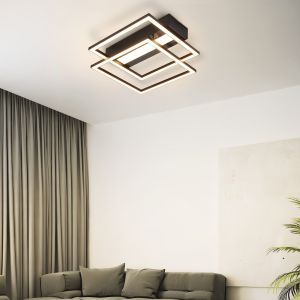 Nettlife plafon  de techo LED negro 36x37