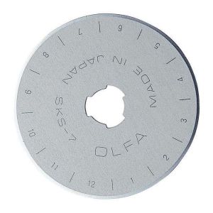 Olfa-rb45-10-pack de 10 cuchillas circulares 45x0,3 mm plateadas