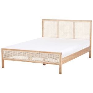 Cama madera de pino salernas 140 x 200 cm marrón claro