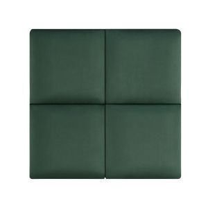 Set de 4 paneles de pared carpino terciopelo 30x30cm - verde oscuro