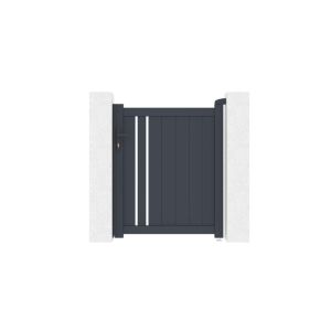 Puerta regulable en ancho 1m giona h.120cm aluminio gris