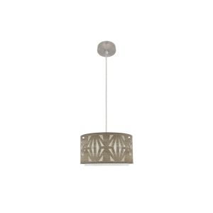 CoLGante katerina 1xE27 niquel/madera gris regx30x30 cm