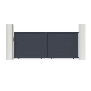 Pack puerta corredera eiger 4m h.160cm + puerta peatonal eiger 1m h.160cm