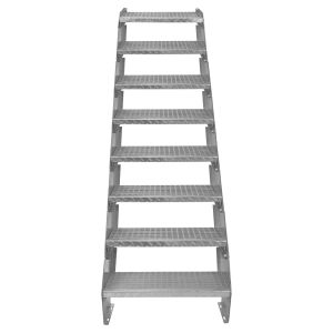 Escalera galvanizada ajustable de 8 escalones  600mm de ancho