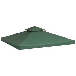 Techo reemplazo para carpa 300x300 cm poliéster color verde Outsunny