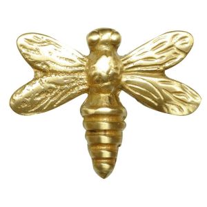 Tirador mueble dragonfly en forma de libélula en latón satinado macizo