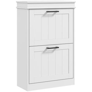 Zapatero estrecho 54x24x82.5 cm mdf color blanco Homcom
