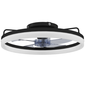 Ventilador techo luz 50x50x12.5 cm acero, plástico Homcom