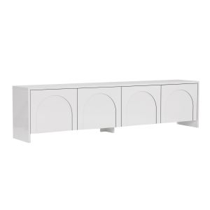 Mueble para la tele de madera <<aurelia>> - 180 x 32 x 45 cm - blanco