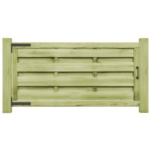 vidaXL puertas valla 2 uds madera pino impregnada 150x75 cm verde