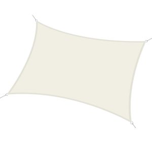 Toldo de vela rectangular poliéster color beige 400x600 cm outsunny