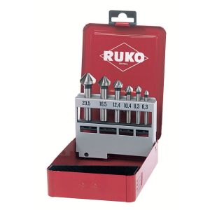 Ruko-102152-juego de 6 avellanadores cónicos din 335 forma c hss 90°