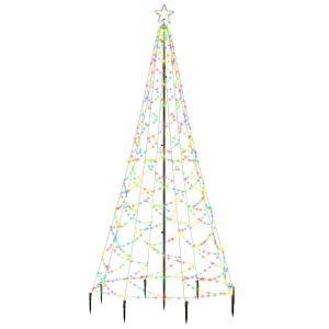 vidaXL árbol de navidad con poste de metal 500 LEDs de colores 3 m
