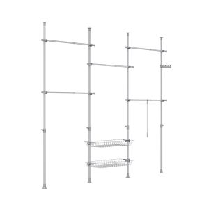 Sobuy armario vestidor ajustable en gris kls04-ii-hg