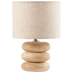 Lámpara de mesa betwa madera de mango marrón claro