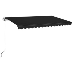 vidaXL toldo automático LED sensor de viento gris antracita 450x350 cm