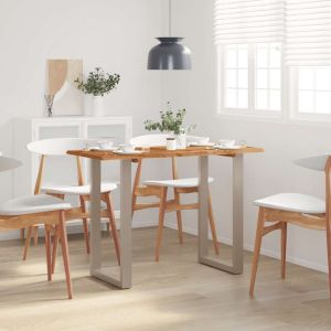 Mesa de comedor madera maciza de acacia 110x50x76 cm oif404844