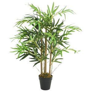 vidaXL árbol de bambú artificial con 500 hojas verde 80 cm