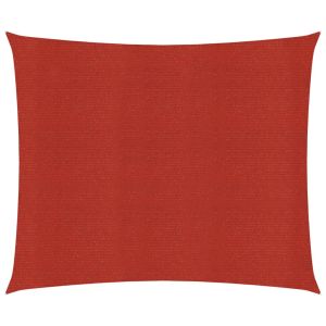 vidaXL toldo de vela hdpe rojo 160 g/m² 4x4 m