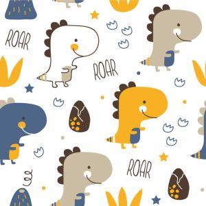 Papel pintado infantil dinosaurios 60cm por 250cm