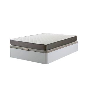 Cama canape abatible blanco 135x190 cm + colchon basico de 17 cm (+/-)