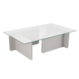 Mesa de centro de cristal <<flavio>> 105 x 65 x 30 cm - gris