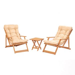 Wellhome 3p set de mesa y sillas de jardín 40x40x40 cm