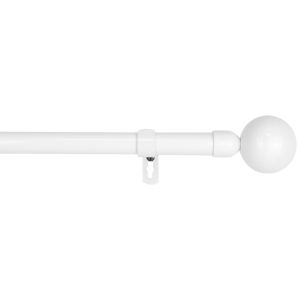 Barra de forja universal extensible y decorativa (blanco, 120-210cm bola)