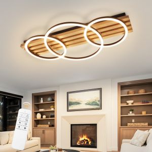 Nettlife lámpara de techo LED marrón 8.8x70