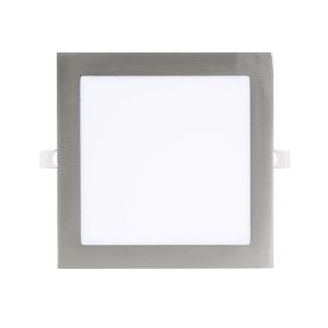 Downlight empotrar 12w 3000-4000-6500k níquel 1080lm cuadrado 1,3x17x17cm c