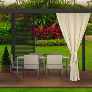 Cortinas para exterior, cortinas para balcones 1x155x220cm beige