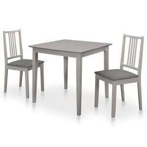 Juego de muebles de comedor 3 piezas mdf gris oif831652