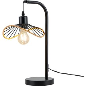 Nettlife lámpara mesa vintage E27 metal negro escritorio (sin bombilla)