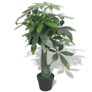 vidaXL árbol de la fortuna artificial con macetero 85 cm verde