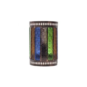 Casablanca washer sconce 1xe27 metal / crystal brown