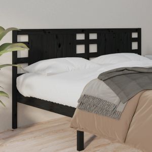 Cabecero madera maciza de pino negro 206x4x100 cm