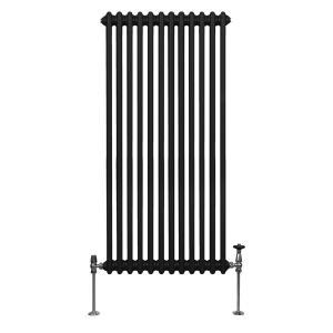 Radiador tradicional vertical de 2 columnas - 1500x 562mm - negro