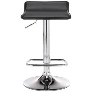 Taburetes de bar ajustables - 2 piezas - negro