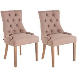 Sillas comedor elegantes - taupe - lote 2 - 55 cm