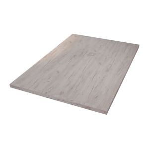 Ondée - plato de ducha nola 3 - 80x100 - resina - madera natural - desagüe