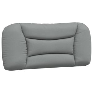 vidaXL cabecero de cama acolchado tela gris claro 80 cm