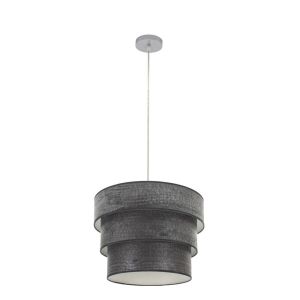 CoLGante triple smile 1xE27 cromo/madera negra regx40x40 cm