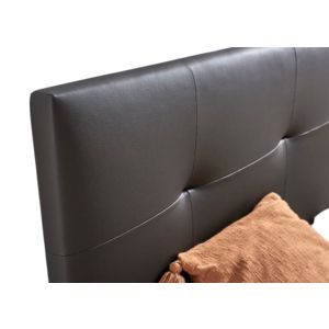 Cabecero tapizado descansin 135 cm negro polipiel y facil colocación