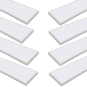 8x panel LED superficie 120x30 cm, 60w 5000lm, blanco frío 6000k