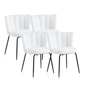 Pack 4 sillas de comedor 60x57 cm bodhi crochet nieve